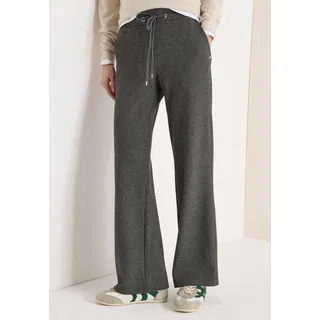 Stoffhose CECIL "Style NEELE", Damen, Gr. L (42), Länge 28, raw khaki, Web, Obermaterial: 61% Polyester, 21% Viskose, 15% Baumwolle, 3% Elasthan. Futter: 100% Polyester, meliert, loose fit lang, Hosen Stoffhose, Two-Tone Melange Hose mit Kordelzug