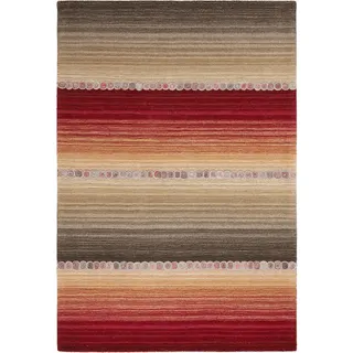 Cazaris Orientteppich , Grau, Rot , Textil , Streifen , rechteckig , 120x180 cm , für Fußbodenheizung geeignet , Teppiche und Böden, Teppiche, Orientteppiche