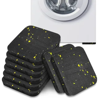 Yonality waschmaschinenunterlage Pads 8 stück 9x9 cm, schwingungsdämpfer Pads, gummimatte, weniger lärm und Bewegung, schützen sie fußböden und Teppich, für Waschmaschine trockner und fitnessgeräte