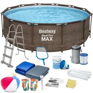 Rahmen-Gartenpool 366 x 100 cm 18-in-1 Bestway 56709 - Blau