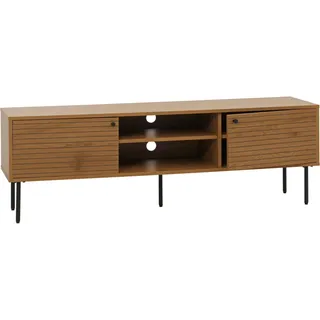 MCW TV-Rack N78 Skandinavischer Stil Metall Holz Melamin 50x150x40cm Natur