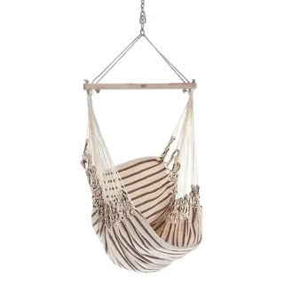 Chico Hängesessel Baumwolle weiß-braun Hängestuhl