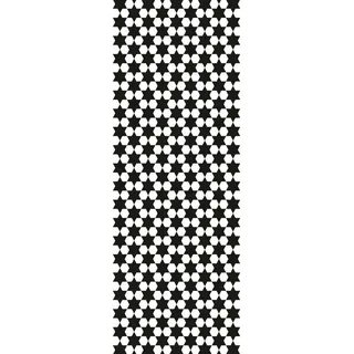 Queence Vinyltapete »Stars« Schwarz-Weiß bedruckt geometrisch minimalistisch glatt 90x250cm, selbstklebend, kinderleichte Anbringung,, Sticker, schwarz