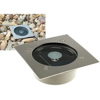 ChiliTec Solar Bodeneinbaustrahler 2 Stück Eckig Tag/Nacht Sensor Edelstahl | IP44, Für Außen, Witterungsbeständig, Wegeleuchte für Garten Terrasse