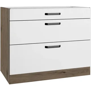 WIHO KÜCHEN Unterschrank Elba 100 x 82 x 57 cm Weiß