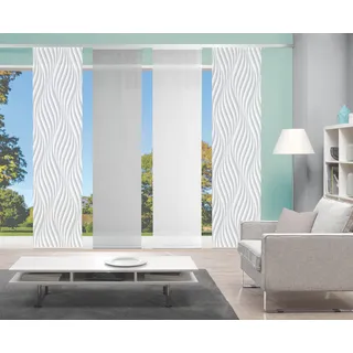 VISION S Schiebegardine »4ER SET WAVE« Paneelwagen 4 Stk. tlg. HxB: 260x60, Schiebevorhang 4er Set Digitaldruck, grau