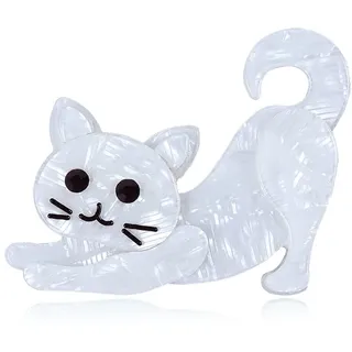 Brosche mit Katzenmotiv aus Acryl, für Damen, schöne große Kunststoff-Brosche und Anstecknadeln, modisch, für Schmuck, Kleidung, Taschen, Rucksäcke, Hüte, Jacke, Dekoration, Geschenk