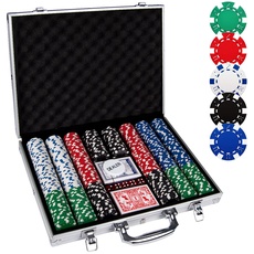 Comie Pokerchips, 500-teiliges Pokerchip-Set mit Aluminium-Reisekoffer, 11,5 g Poker-Set für Texas Holdem Blackjack-Glücksspiel