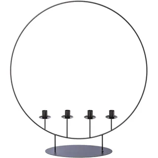 Creativ deco Kerzenhalter »Weihnachtsdeko«, (1 St.), auch als Adventskranz geeignet, Höhe ca. 60 cm, schwarz