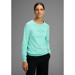 KangaROOS Sweatshirt, Langarm, figurumspielender Schnitt, mit Print, Rundhalsausschnitt, grün