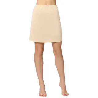 Bellivalini Damen Petticoat Unterrock Knielang ME897 (Beige, L)