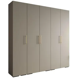Abiks Möbel Drehtürenschrank 236.7/250/47 5-türig , Metall , Nachbildung , 250x236.7x47 cm , Schlafzimmer, Kleiderschränke, Drehtürenschränke
