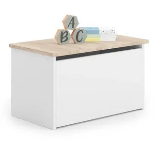 Raumhirsch Furniture Spielzeugtruhe Daria , Weiß , Holzwerkstoff , Uni , Rechteckig , 73x40 cm , Babymöbel & Kindermöbel, Babyzimmer, Spielzeugkisten