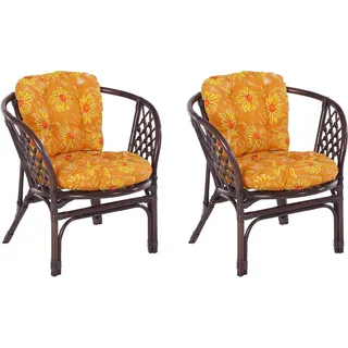 Home Affaire Rattanstuhl Rattan braun 2er Set