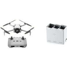 DJI Mini 4 Pro (DJI RC-N2 Fernsteuerung), faltbare Mini-Drohne & Mini 3 Pro Zwei-Wege-Ladestation