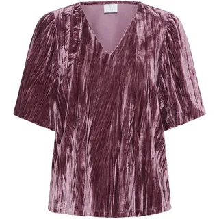 Kurzarmbluse KAFFE "Damen Kurzarm-Bluse KAelva", Damen, Gr. XS, rot (tulipwood), Obermaterial: 95% Polyester Pol. recyc.. 5% Elasthan EL., Blusen Kurzarmbluse