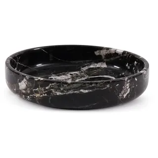 EARTHEN Crafts Marmor-Servierschale, 20,3 cm, schwarz, Obstschale für Küchentheke, Küchendekoration, dekorative Schüssel für Heimdekoration, Eingangstisch, moderne Süßigkeitenschüssel
