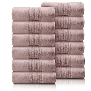 GC GAVENO CAVAILIA 12-teiliges Gesichtshandtuch-Set (30 x 30 cm) – 450 g/m2 Baumwoll-Waschlappen – schnell trocknend und sehr saugfähig, Fingerspitzen-Handtuch, Waschlappen für Badezimmer, Spa,