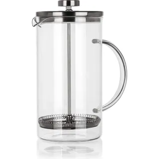 kaffeekanne CONNIE 1l Glas+Edelstahl - Silber
