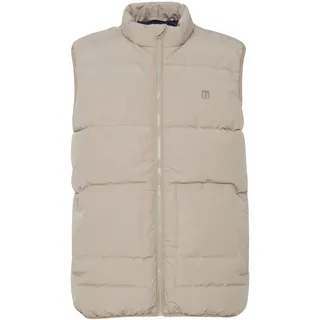 Steppweste BLEND "Steppweste BHOuterwear", Herren, Gr. XXL, beige (crockery), Obermaterial: 49% Baumwolle CO. 41% Polyester PES. 10% Nylon NY., Westen Steppweste