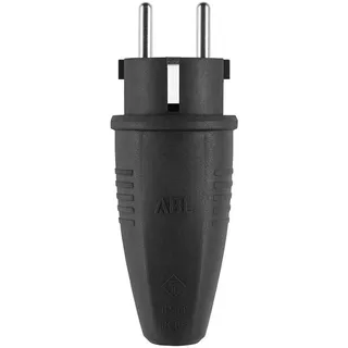 ABL ABL, Gummi Schuko-Stecker 100000039 schwarz IP44 bis 3x2,5mm