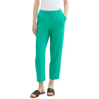 Tom Tailor Denim 7/8-Hose Sommerhose im Streifen-Design, grün