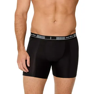 Nur Die Long Boxer Cotton Active Herren Sport-Boxershorts Baumwolle atmungsaktiv flexibel Unterhosen ohne einschneidener Gummibund (Größe M - XXL)