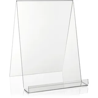 VITAdisplays® DIN A4 Buchständer/Buchstütze/Buchhalter als Warenträger aus original PLEXIGLAS® (Acrylglas, Transparent)