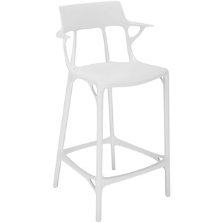 Kartell A.I. Stool Recycled, Hocker, Weiß, Höhe 65 cm