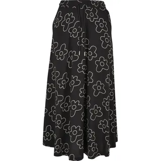 URBAN CLASSICS Rock Damen Floral Schwarz XS
