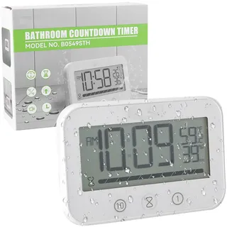 Uhr Badezimmer Wasserdicht Badezimmeruhr mit Saugnäpfen und Temperatur