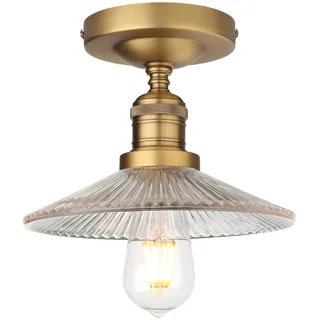 Phansthy Deckenleuchte Deckenlampe Hängeleuchte Pendelleuchten Loft-Pendellampe E27 Bad lampe mit Glas Lampeschirme Kronleuchter für Korridor Kleine Zimmer Kitchen(Antike Farbe)
