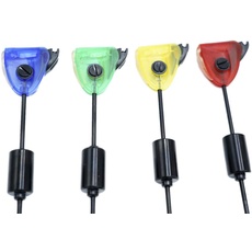 CARP ON Carpon® Bissanzeiger Swinger Set Serie für Karpfenangeln 4pcs im Fall Rote Blaue gelbe grüne Farbe (4 Swinger LED Modell 2)