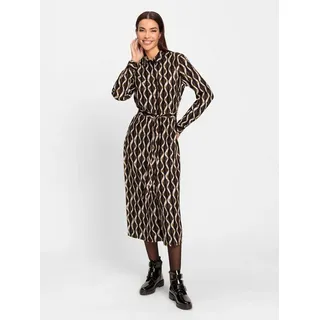 Heine Druckkleid Etuikleider Braun 36