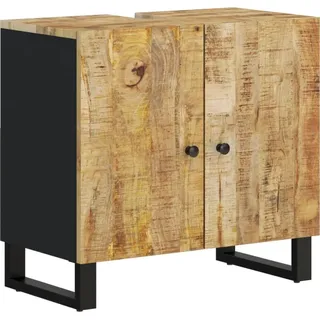 vidaXL Waschbeckenunterschrank Massivholz Mango und Holzwerkstoff - Braun