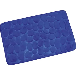 MSV Badematte Kieselstein 60 cm x 40 cm Dunkelblau