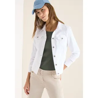 Cecil Jeansjacke mit Brust Taschen, weiß