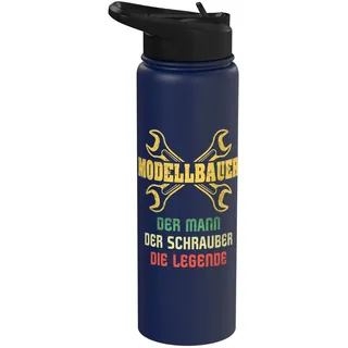 Modellbauer Sprüche Modellauto Männer Scale Modellbausatz Stainless Steel Insulated Water Bottle