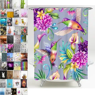 Sanilo Duschvorhang, viele schöne Duschvorhänge zur Auswahl, hochwertige Qualität, inkl. 12 Ringe, wasserdicht, Anti-Schimmel-Effekt (Kolibri, 180 x 200 cm)