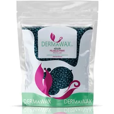 Dermawax 1 kg Azulen Waxing Perlen- Professionelle Heißwachs Wachsperlen zur Haarentfernung- Anwendung ohne Vliesstreifen- Geeignet für alle Hauttypen- Sanfte Ganzkörper Enthaarung (1, Kilogramm)
