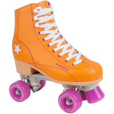 Hudora Disco Rollerskates Unisex Rollschuh, Orange/Lila, 35, 13200