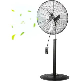 Vevor Industrieller Standventilator 67 cm Standventilator Schwarz