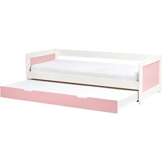 Beliani Ausziehbett Gravelines 90 x 200 cm rosa