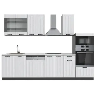 Vicco Küchenzeile Fame-Line 300 cm Weiß