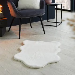 OTTO home Lugano Fellteppich 55 x 80 cm Weiß