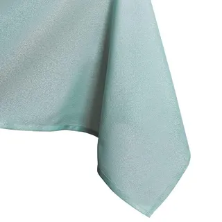 AmeliaHome 80x80 cm Tischdecke Tischtuch Tafeldecke Fleckschutz Lotuseffekt Abwaschbar Wasserabweisend Glänzend Glatt Minze Empire