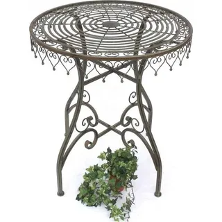 DanDiBo Bistrotisch Antik Rund Klapptisch Malega 12184 Bistro Tisch Gartentisch Metall Eisentisch Balkontisch Vintage - Grün