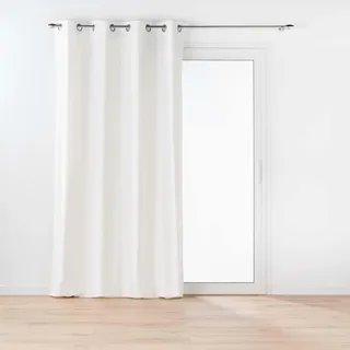 Douceur d'Intérieur Twily Ösenvorhang (135 x 260 cm), Weiß, Baumwolle/Recycling-Polyester