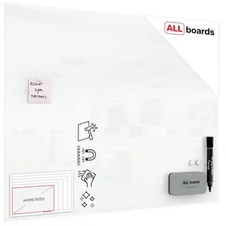 ALLboards Glas-Magnettafel 100,0 x 80,0 cm weiß