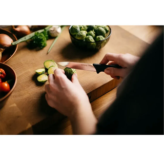 Fiskars Essential Starter Set-3 Pieces-bread Knife Chef ́s Knife & Vegetable Knife Messerset - Black / Silver - One Size